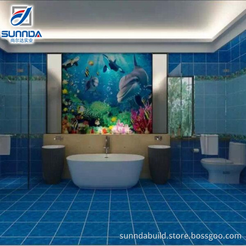 2016 newest modern 3d ceramic floor effect tiles for bathroom